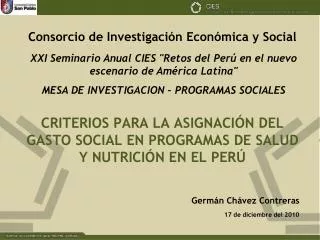 Consorcio de Investigación Económica y Social