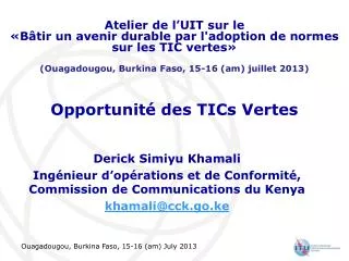 opportunit des tics vertes
