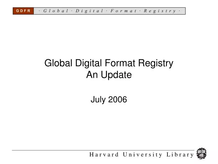 global digital format registry an update