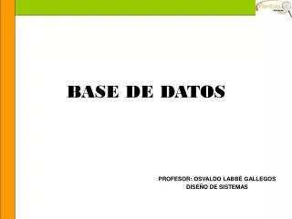 base de datos