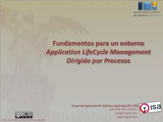 fundamentos para un entorno application lifecycle management dirigido por procesos
