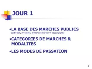 jour 1