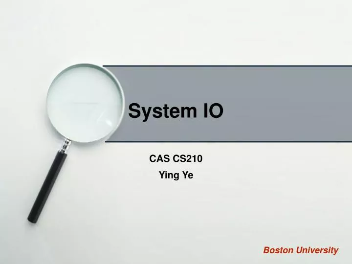 system io