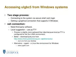 Accessing ulgbc5 from Windows systems