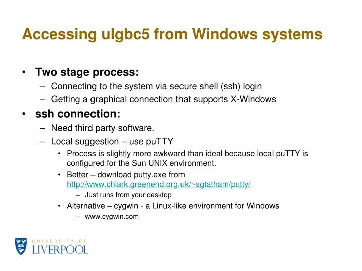 accessing ulgbc5 from windows systems