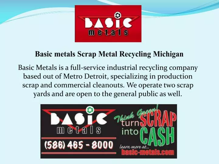 basic metals scrap metal recycling michigan