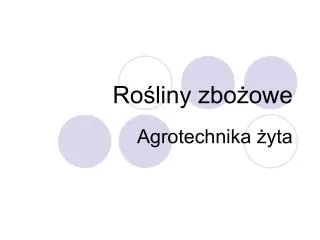 ro liny zbo owe
