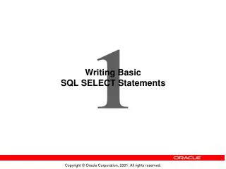 Writing Basic SQL SELECT Statements