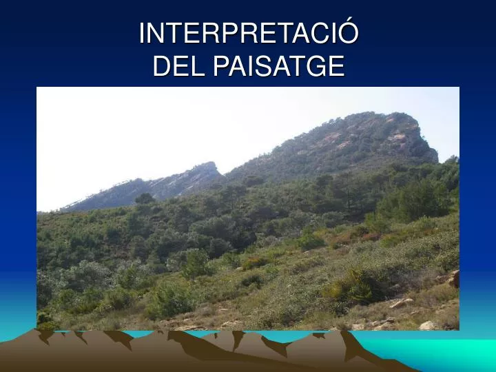 interpretaci del paisatge