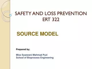 SAFETY AND LOSS PREVENTION ERT 322
