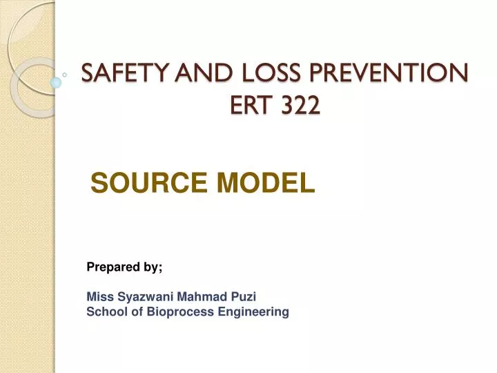 safety and loss prevention ert 322