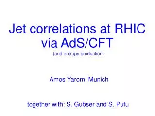 Jet correlations at RHIC via AdS/CFT