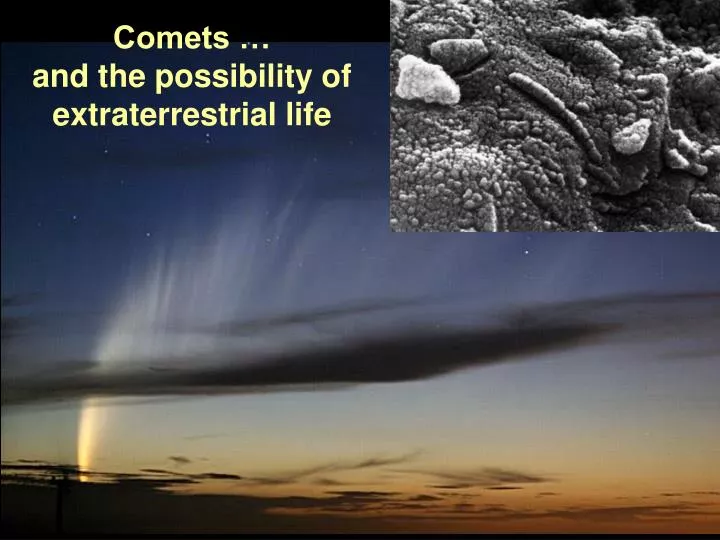 comets and the possibility of extraterrestrial life