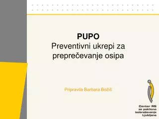 pupo preventivni ukrepi za prepre evanje osipa