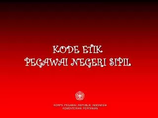 kode etik pegawai negeri sipil