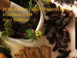 pengantar obat tradisional