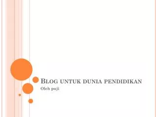 blog untuk dunia pendidikan