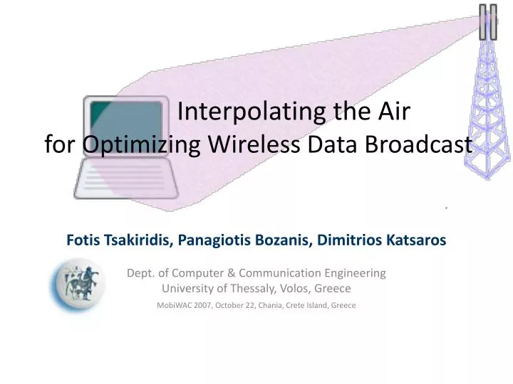 interpolating the air for optimizing wireless data broadcast