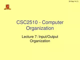 CSC2510 - Computer Organization