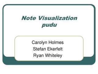 Note Visualization pudu