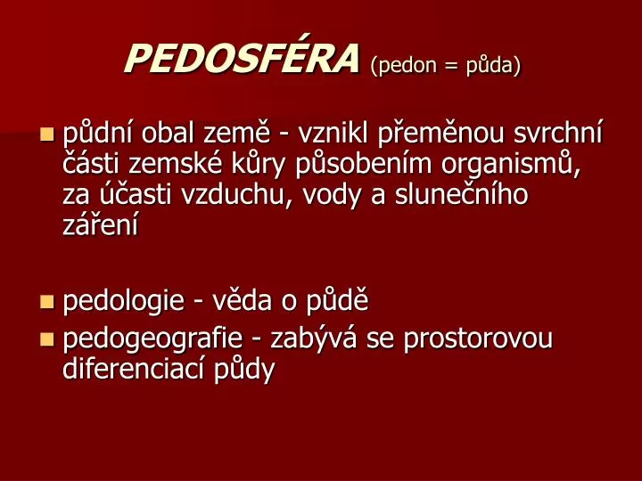 pedosf ra pedon p da