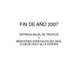 fin de a o 2007