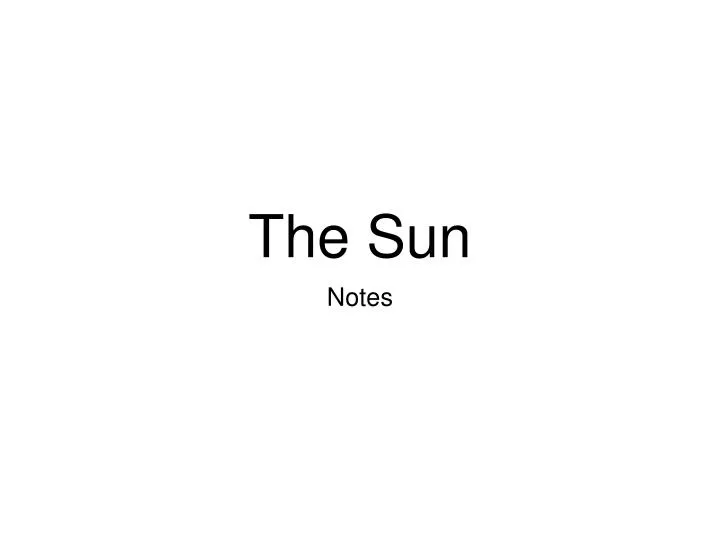 the sun