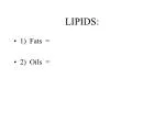 LIPIDS: - slide 1