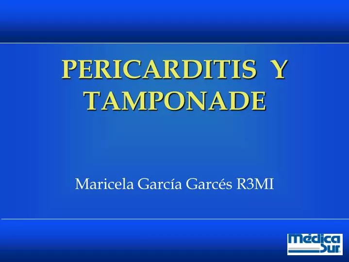 pericarditis y tamponade