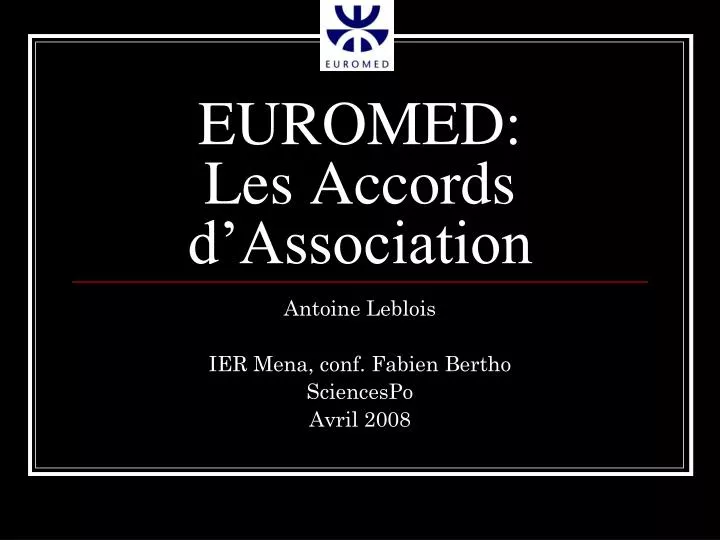euromed les accords d association