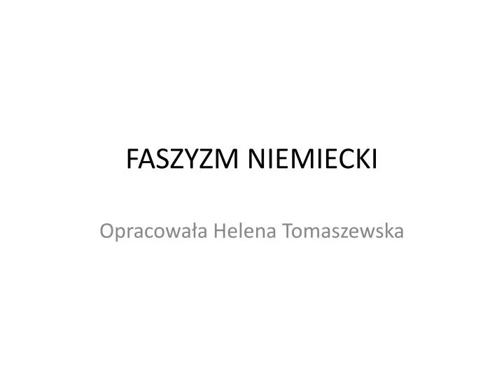 faszyzm niemiecki