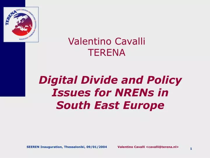 digital divide and policy issues for nrens in south east europe