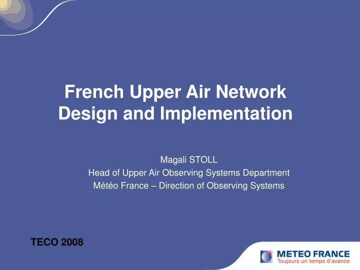french upper air network design and implementation