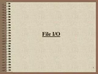 file i o