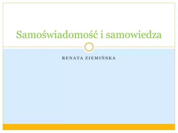 samo wiadomo i samowiedza