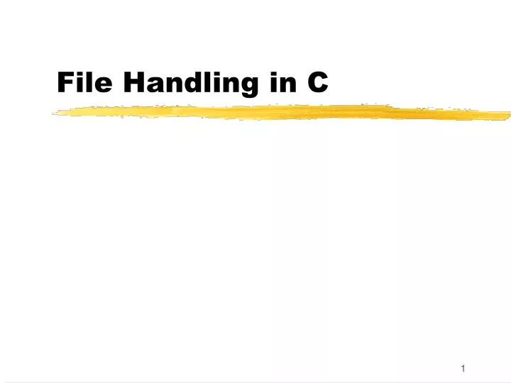 file handling in c