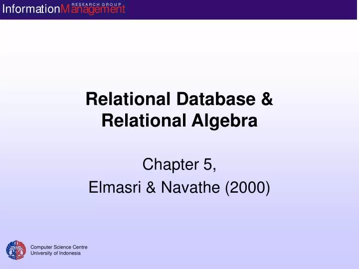 relational database relational algebra