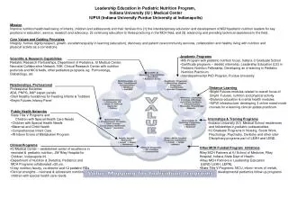 Academic Programs MS Program with pediatric nutrition focus, Indiana U Graduate School