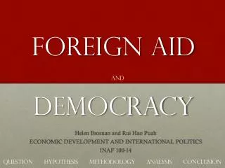 Foreign Aid DEMOCRACY
