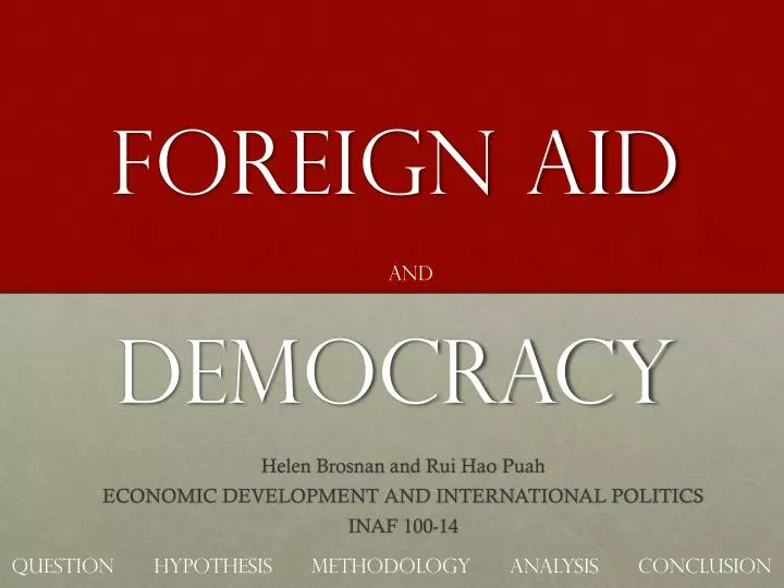 foreign aid democracy