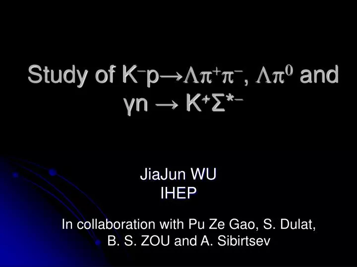 study of k p lp p lp 0 and n k
