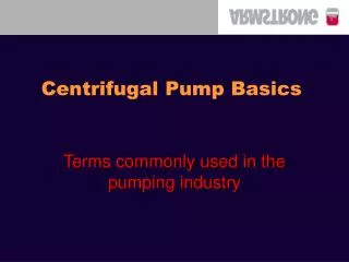 centrifugal pump basics