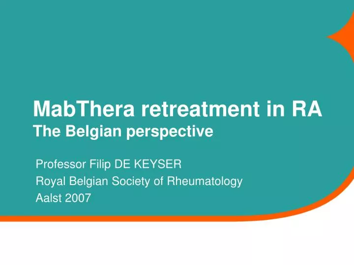 mabthera retreatment in ra the belgian perspective