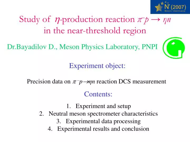 study of production reaction p n in the near threshold region