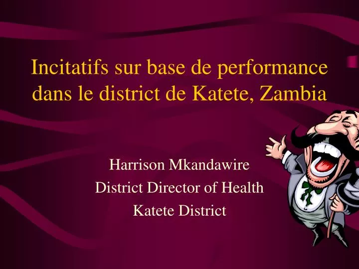 incitatifs sur base de performance dans le district de katete zambia