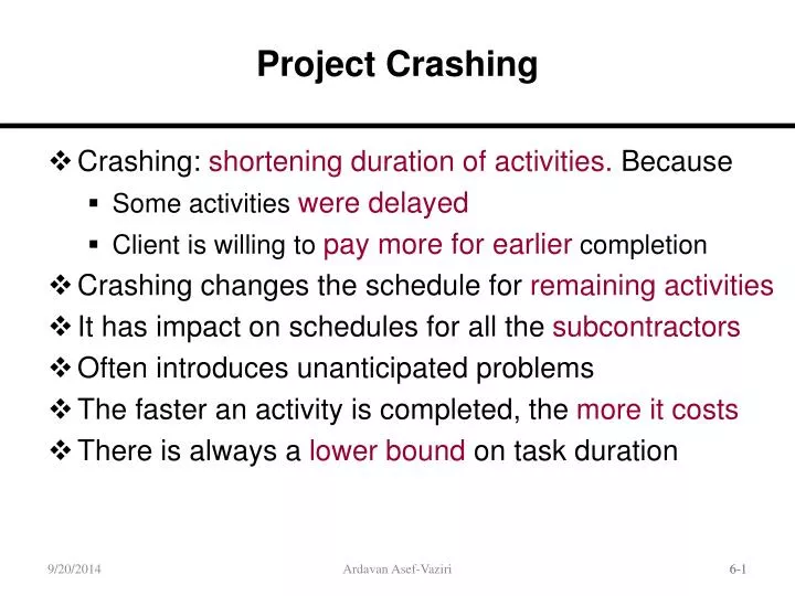 project crashing