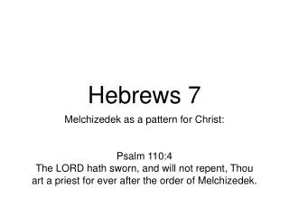Hebrews 7