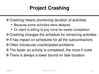 Project Crashing