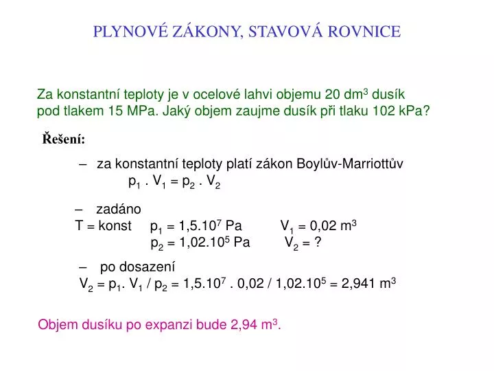 plynov z kony stavov rovnice