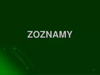 zoznamy